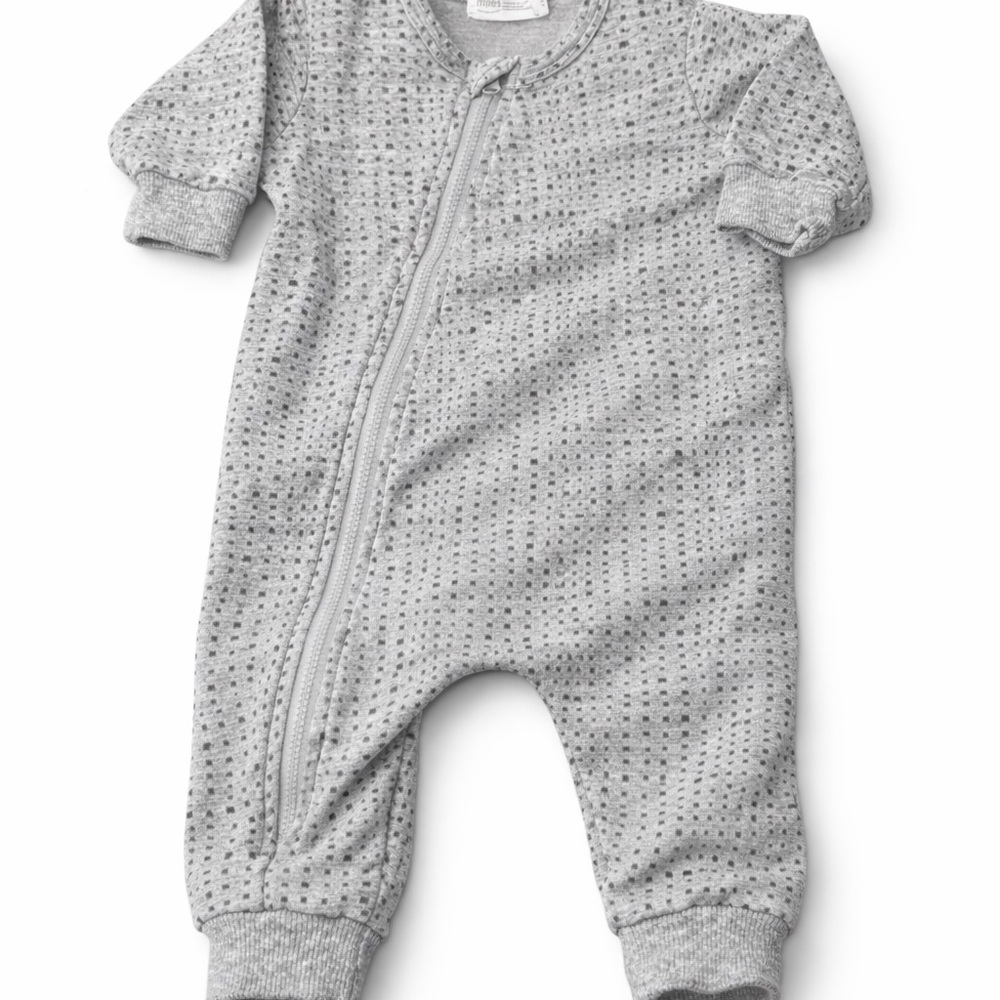 Gray Kids One Piece Footie
